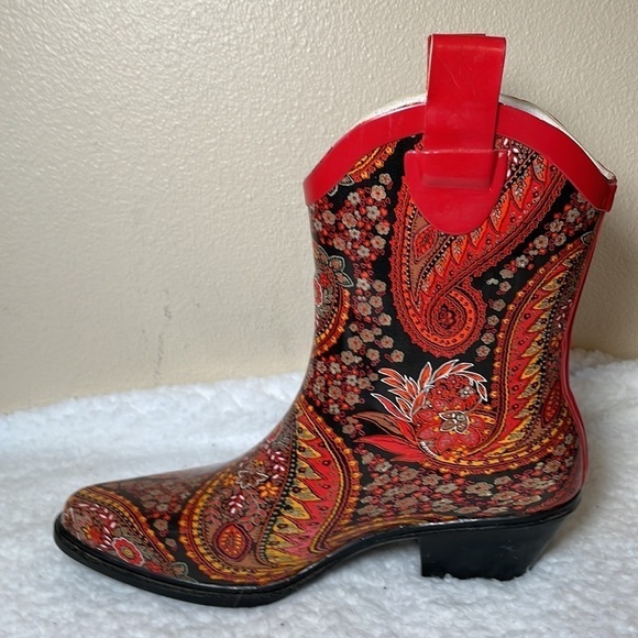NATURE Breeze Cowboy Rain Boots Size 7 - Picture 6 of 13